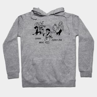 3 Stooges Cartoon Hoodie